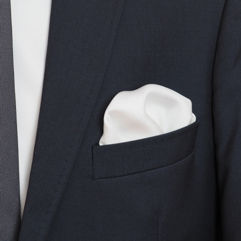 CREPE ELEGANT SILK POCKET SQUARE FOR JACKET, ECRU 30x30 cm