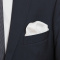 CREPE elegant pocket square for silk jacket, ecru 30x30 cm