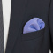 Crepe elegant silk pocket square for jacket, lilac 30x30 cm