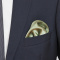 SATIN Elegant silk pocket square for a jacket, olive, 30x30 cm