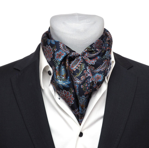 Silk paisley men's scarf 70x70 cm