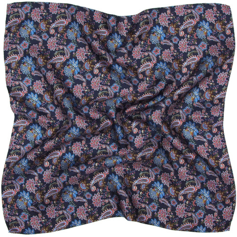 Silk paisley men's scarf 70x70 cm