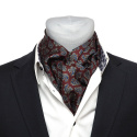 Silk paisley men's scarf 70x70 cm