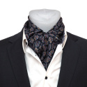 Silk paisley men's scarf 70x70 cm