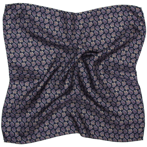 Silk paisley men's scarf 70x70 cm