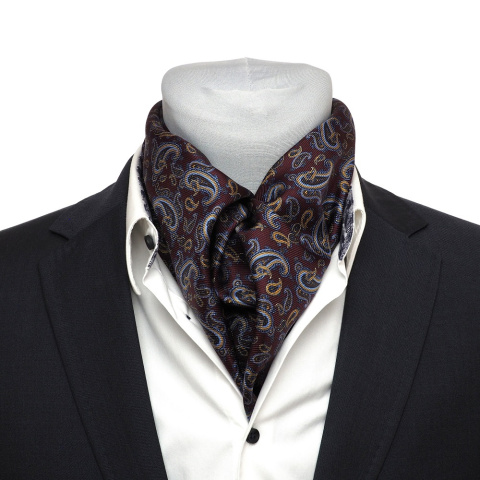 Silk paisley men's scarf 70x70 cm