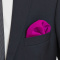 CREPA men's suit pocket square, silk amaranth, 30x30 cm