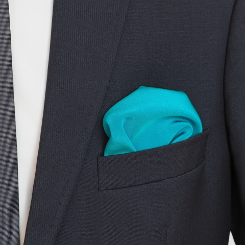 CREPE Elegant silk pocket square for a jacket, maritime 30x30 cm