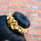 Scrunchie jedwabna gumka do włosów złota