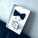 Set: bow tie + pocket square + shirt cufflinks