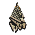 AD-003 Silk scarf printed on both sides, houndstooth 90x90 cm