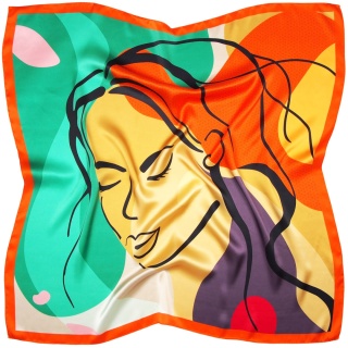 Apaszka jedwabna pop art 88x88cm AD-007