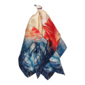 AD7-062 Silk scarf 100% printed dragonfly 70x70 cm