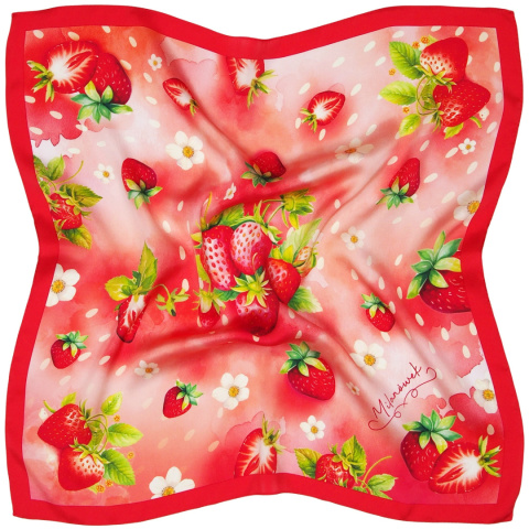 AD7-070 Silk scarf 100% double-sided print, butterfly 70x70 cm