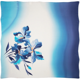 AM-078 Silk scarf 90x90 cm, hand-painted silk scarf