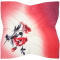 AM-080 Silk scarf 90x90 cm, hand-painted silk scarf