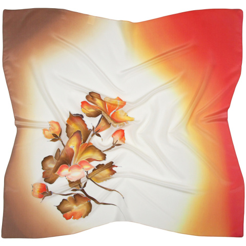 AM-081 Silk scarf 90x90 cm, hand-painted silk scarf