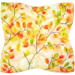 AM-088 Silk scarf 90x90 cm, hand-painted silk scarf