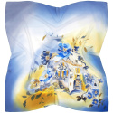 AM-084 Hand-painted silk scarf Milanów villa, 90x90cm