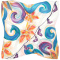 AM7-006 Hand-painted silk scarf, children's motif 70x70cm