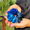 Silk Scrunchie, Satin Hair Scrunchie, Blue