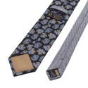 IT-086 Branded paisley tie made of Italian silk free packaging