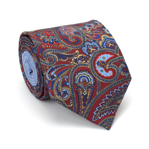 IT-088 Branded paisley tie made of Italian silk free packaging