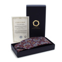 IT-090 Branded paisley tie made of Italian silk free packaging