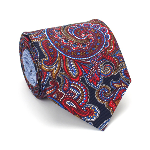 IT-080 Branded paisley tie made of Italian silk free packaging