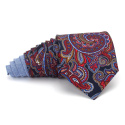 IT-080 Branded paisley tie made of Italian silk free packaging