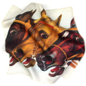 PM-060 Pocket square "Racing horses"