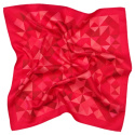 PM-104 Red Microfiber Pocket Square Geometric pattern