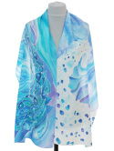 SZ-744 Elegant scarf for a dress, summer motif 170x45 cm