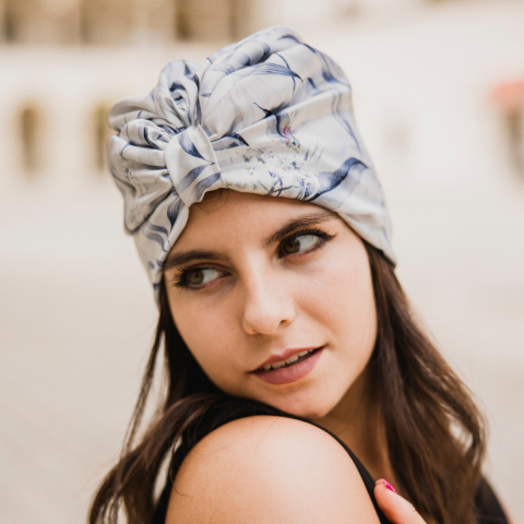 Sapphire Pearl Head Turban