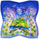 AJ-26A Jubilee silk scarf, centenary of Milan silk 90x90 cm