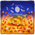 AJ-10B Jubilee silk scarf, centenary of Milan silk 90x90 cm