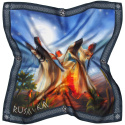 AD7-074 Women's silk scarf, Rusalka 70x70 cm