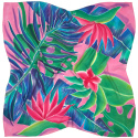 Women's silk scarf hand-painted with leaves