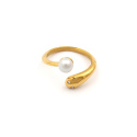 Clasp, scarf ring or shawl, pearl snake