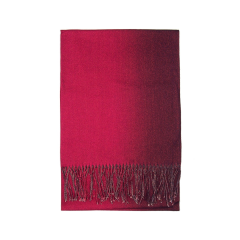 Burgundy women's scarf with glitter gloss 180x70cm