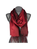 Burgundy women's scarf with glitter gloss 180x70cm