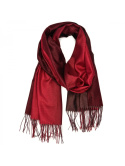 Burgundy women's scarf with glitter gloss 180x70cm