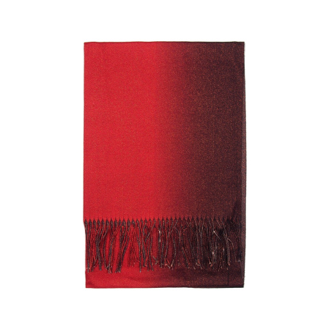 Women's red scarf with glitter gloss 180x70cm