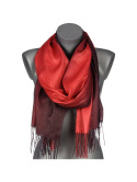 Women's red scarf with glitter gloss 180x70cm