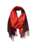 Women's red scarf with glitter gloss 180x70cm