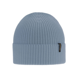 Women's blue striped merino hat