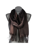 Women's brown scarf with glitter gloss 180x70cm