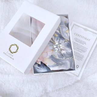 Small white gift box with window