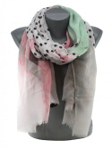 Pink thin women's scarf 180x80cm