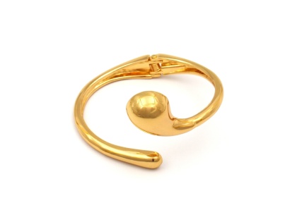 Złota bransoletka damska z łezką